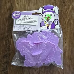 Vintage Wilton Easter Plastic Imprint Cookie Cutters Set of 4 (1988) NEW